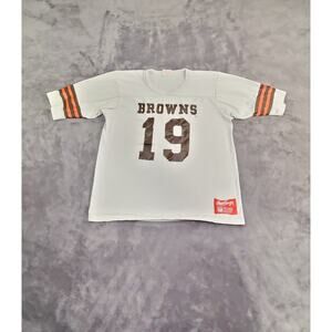 Vintage Sz XL Youth Cleveland Browns #19 Rawlings NFL Jersey Football C6-1
